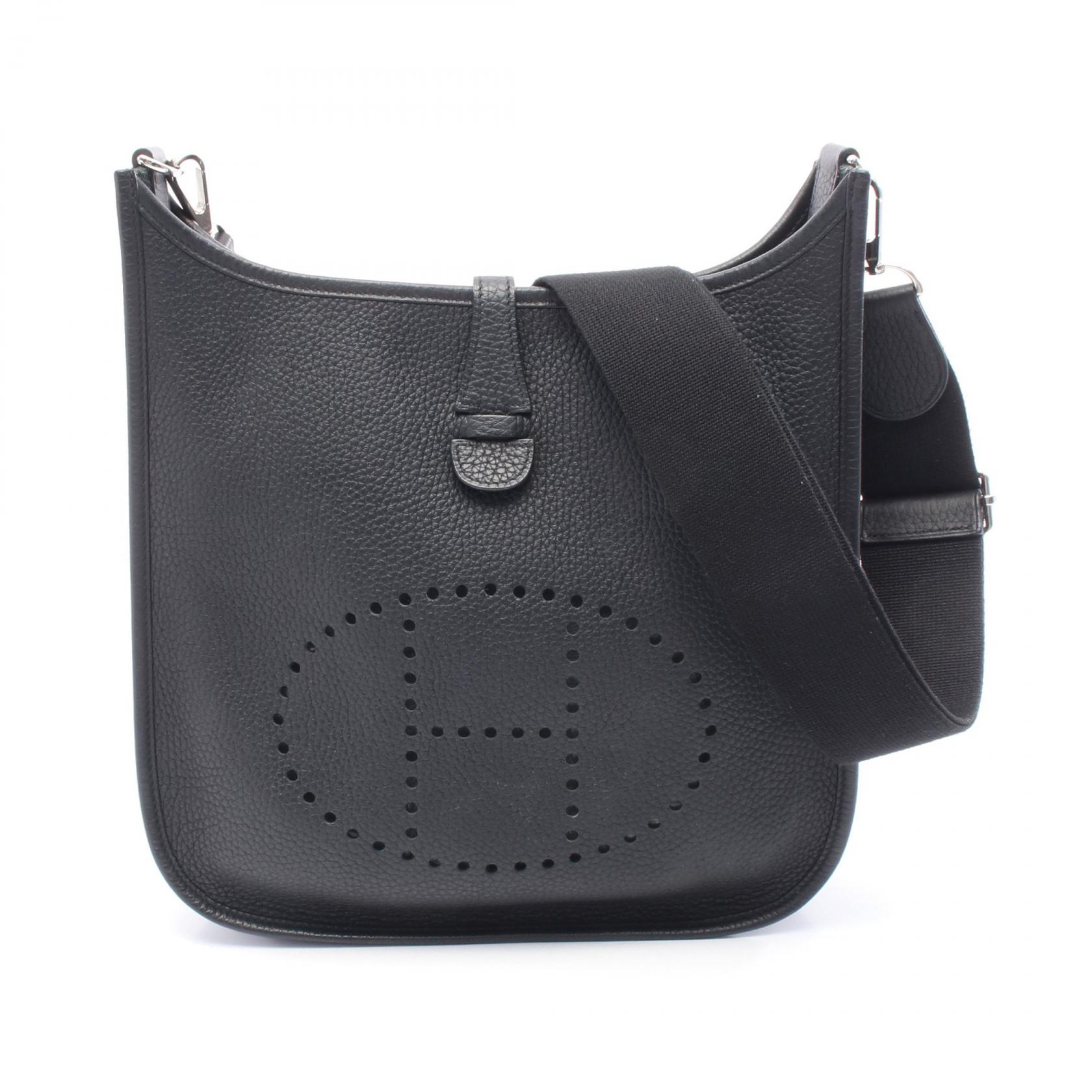 ＼15%OFFクーポン対象／エルメス HERMES エヴリン 3 トロワ PM ショルダーバッグ バッグ レザー トリヨンクレマンス トリヨンクレマンス レディース ブラック系 【中古】(4)