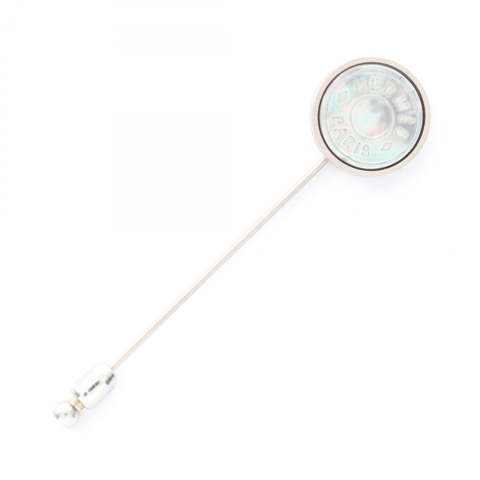 エルメス HERMES セリエ ピン ブローチ アクセサリー ステンレススチール レディース シルバー系 【中古】