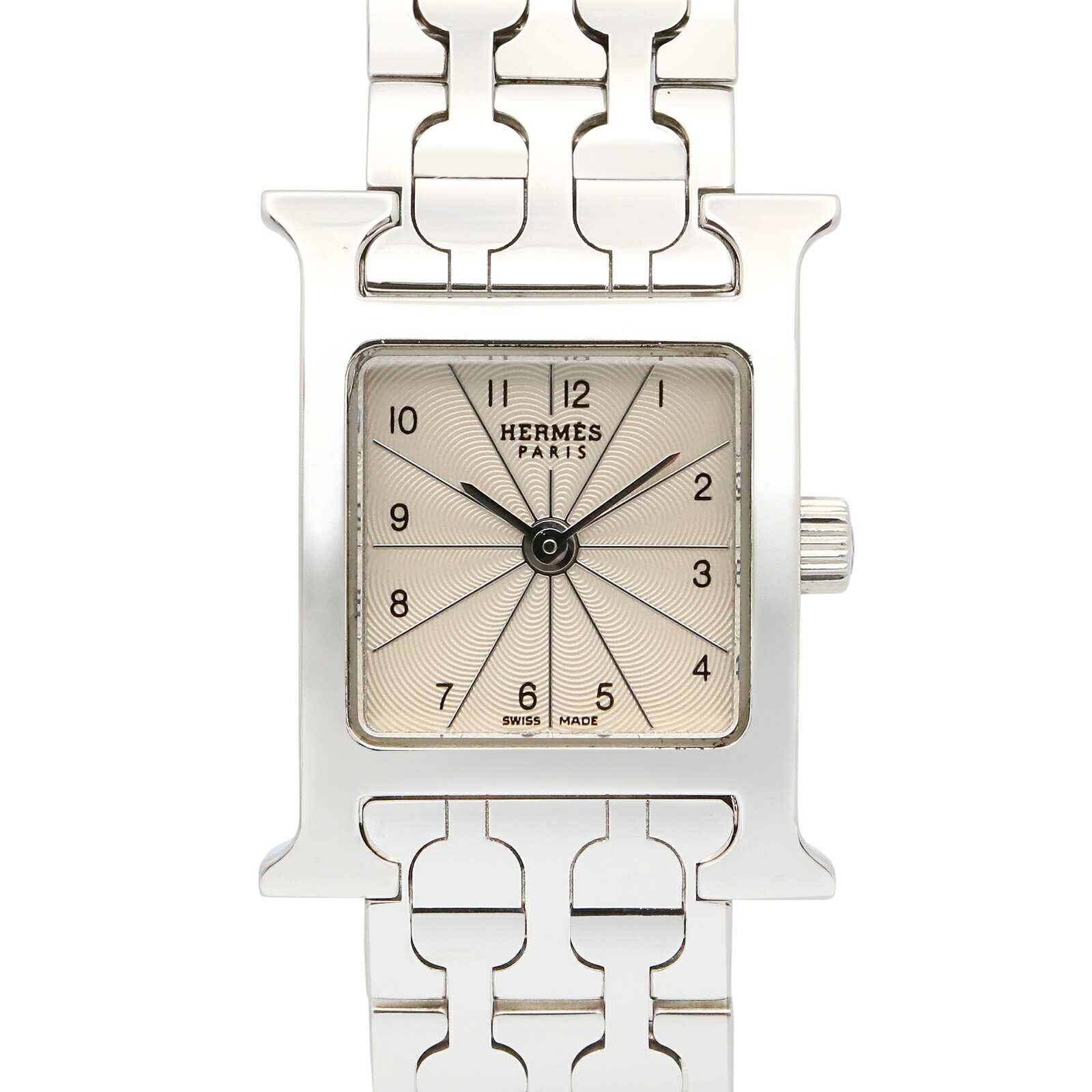 エルメス HERMES Hウォッチ 腕時計 時計 ステンレススチール レディース シルバー系 HH1.110 【中古】