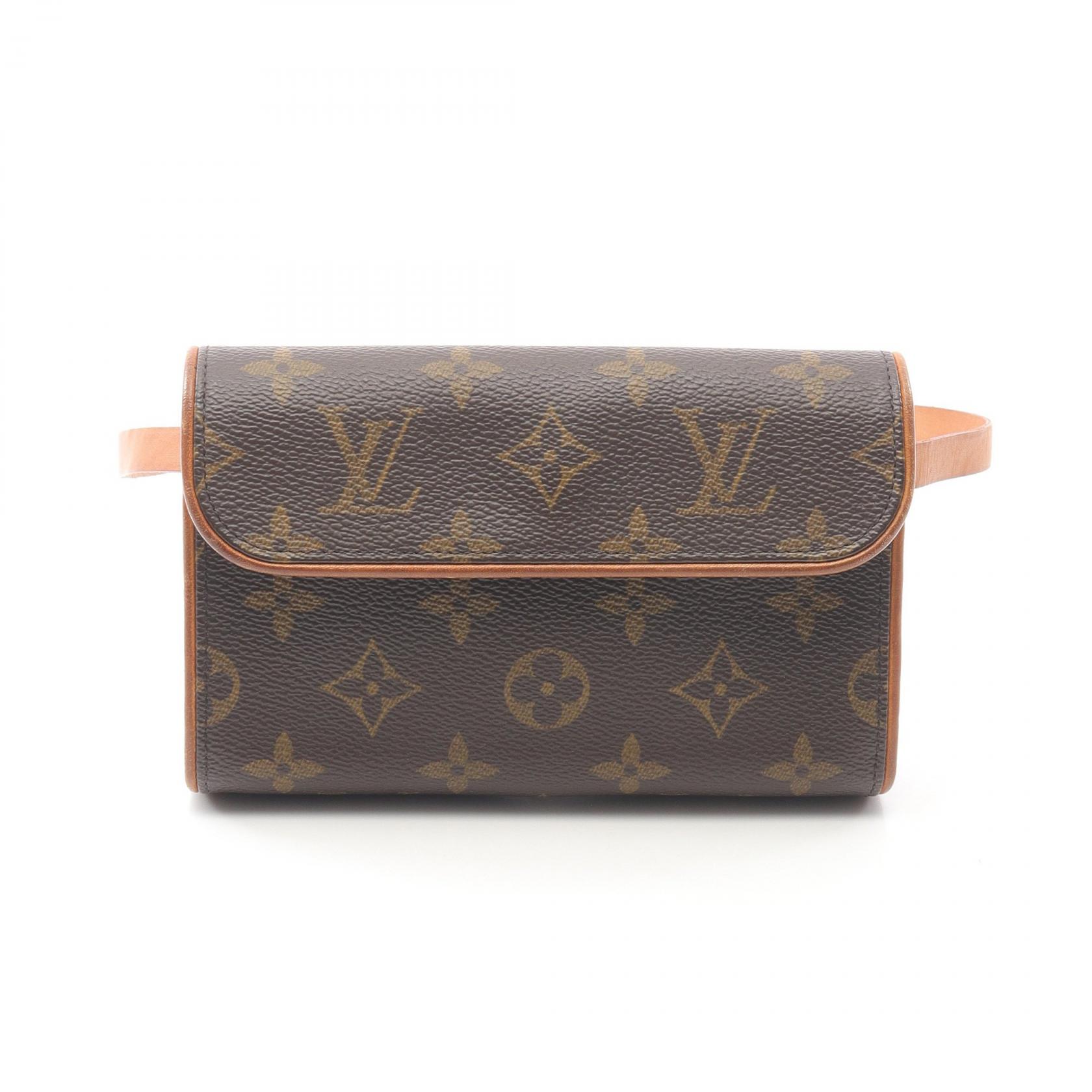 ◆全品5%OFFクーポン対象◆ルイ・ヴィトン LOUIS VUITTON ポシェットフロランティーヌ モノグラム ウエストバッグ ボディバッグ バッグ PVCコーティングキャンバス レザー レディース ブラウン系 M51855 【中古】