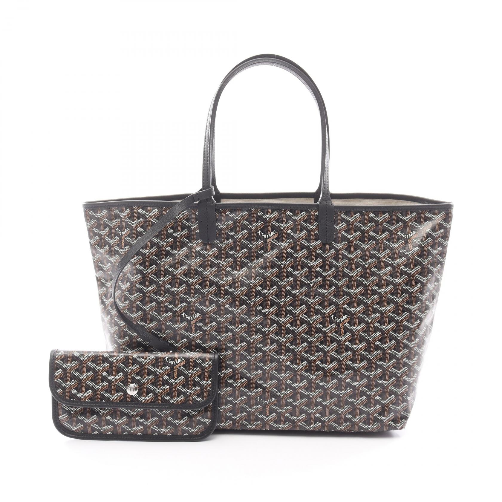 ゴヤール GOYARD サンルイPM トートバッグ バッグ PVCコーティングキャンバス レザー レディース ブラック系 / マルチカラー 【中古】