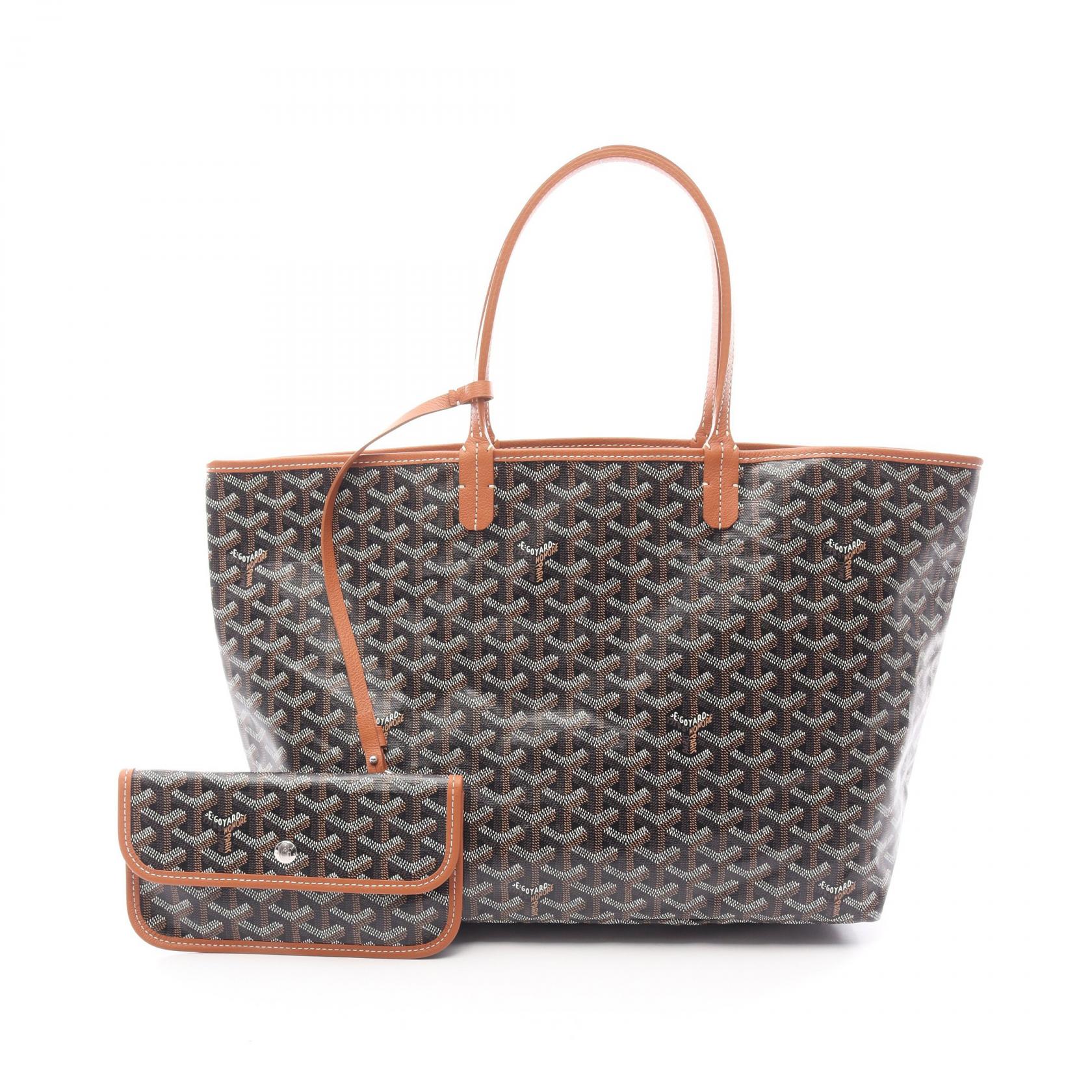 ゴヤール GOYARD サンルイPM トートバッグ バッグ PVCコーティングキャンバス レザー レディース ブラック系 / ブラウン系 / マルチカラー 【中古】