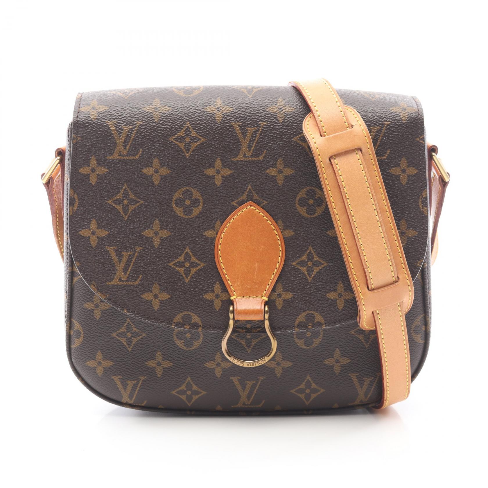 【1万円OFFクーポン対象】ルイ ヴィトン LOUIS VUITTON サンクルーGM ショルダーバッグ バッグ PVCコーティングキャンバス レザー モノグラム レディース ブラウン系 M51242 【中古】