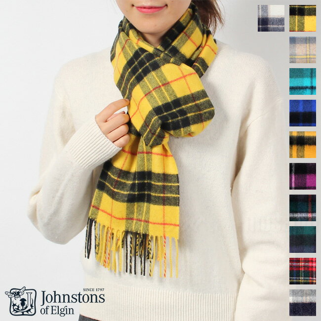 ジョンストンズ マフラー ジョンストンズ Johnstons カシミア チェック ストール マフラー Cashmere Tartans Stole WA16 全11色 WA000016