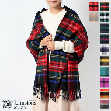 ジョンストンズ Johnstons カシミア ストール 大判 レディース カシミヤ Cashmere Tartans Stole WA56 タータンチェック 全5色 WA000056 【専用BOX無料】