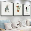 絵画 アートパネル インテリア おしゃれ 壁掛け 北欧 葉 花 緑 植物 自然 軽量 風水 玄関 寝室 部屋 兎 羽 ウサギ サボテン リビング トイレ アート モダン ホテル 病院 学校 店舗 開店 プレゼント 額不要 金具付き 留め具付き 取り付け簡単 3枚セット