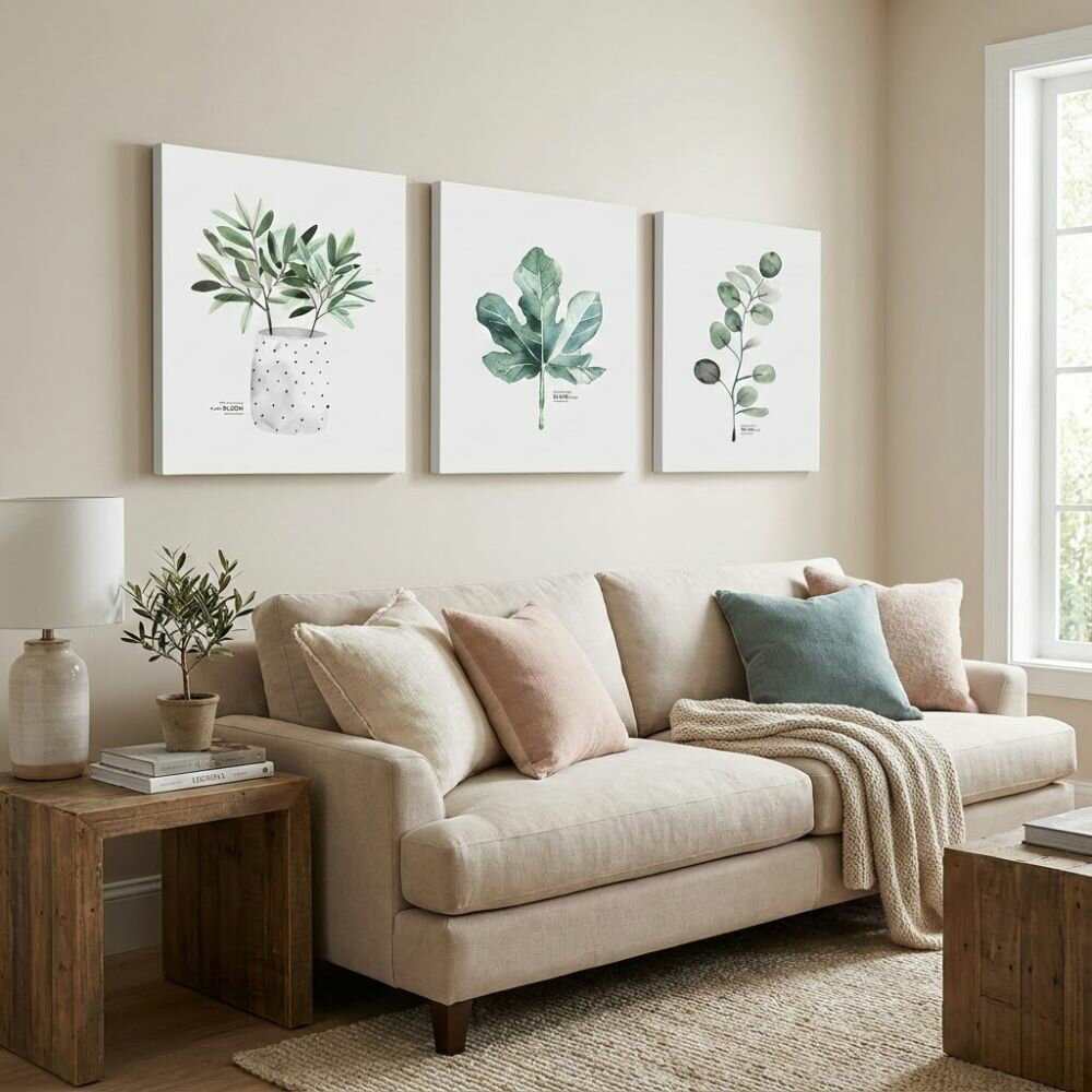 ＼楽天1位獲得／アートパネル 3枚セット 葉 花 絵画 北欧 おしゃれ インテリア モダン 壁掛け 軽量 玄関 リビング 植物 緑 風水 額不要