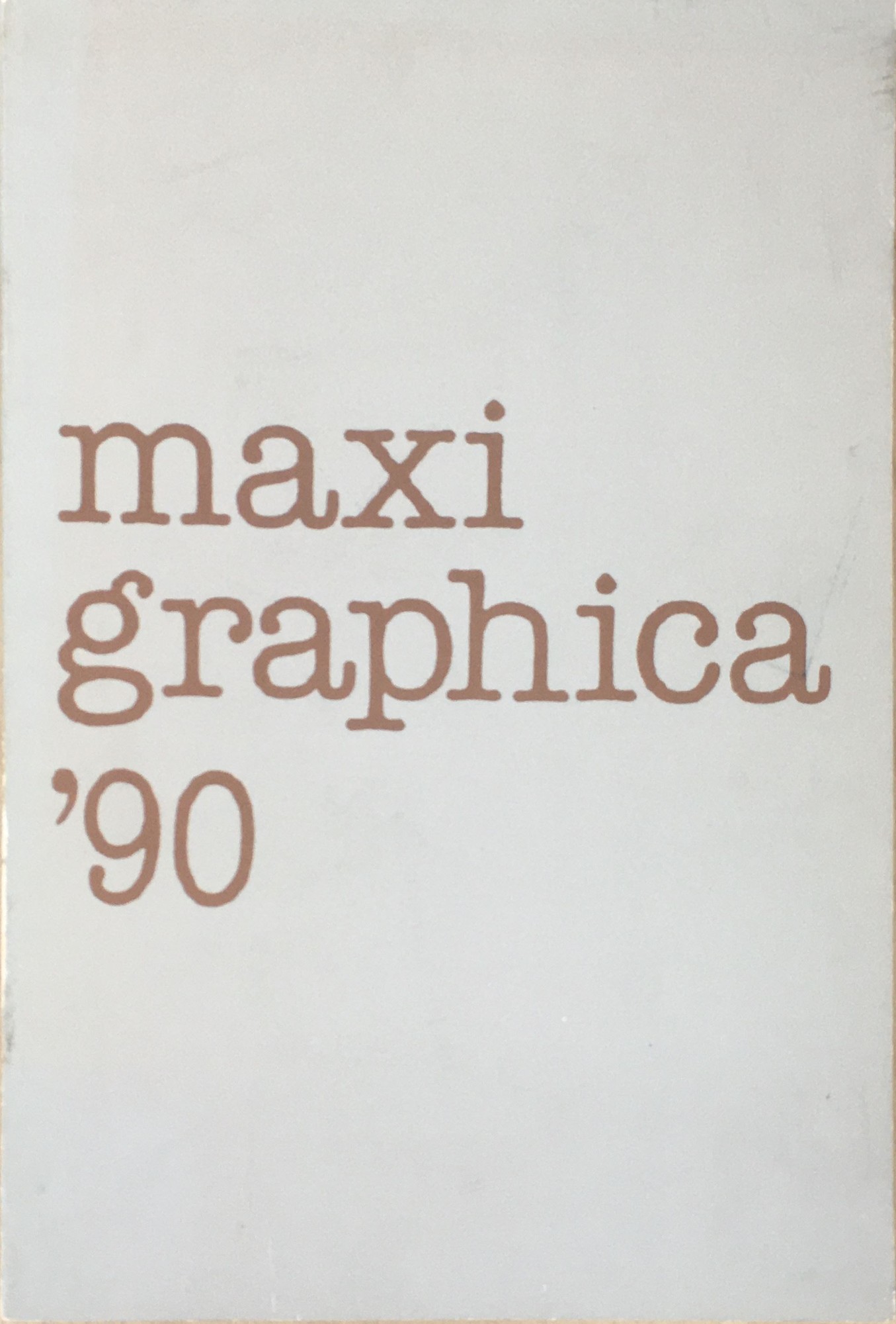 ［中古］maxi graphica 1990年　管理番号：20240222-1