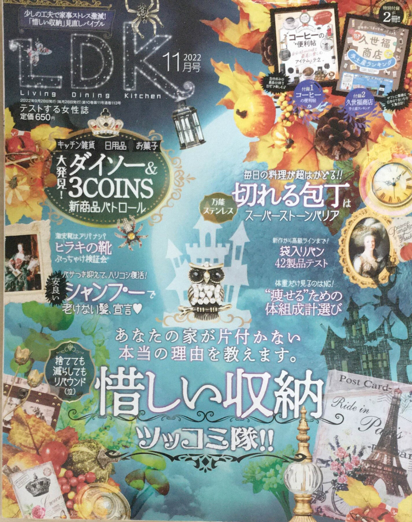 ［中古］LDK(エルディーケー) 2022年 11月号 [雑誌]　※付録有　管理番号：20240323-1