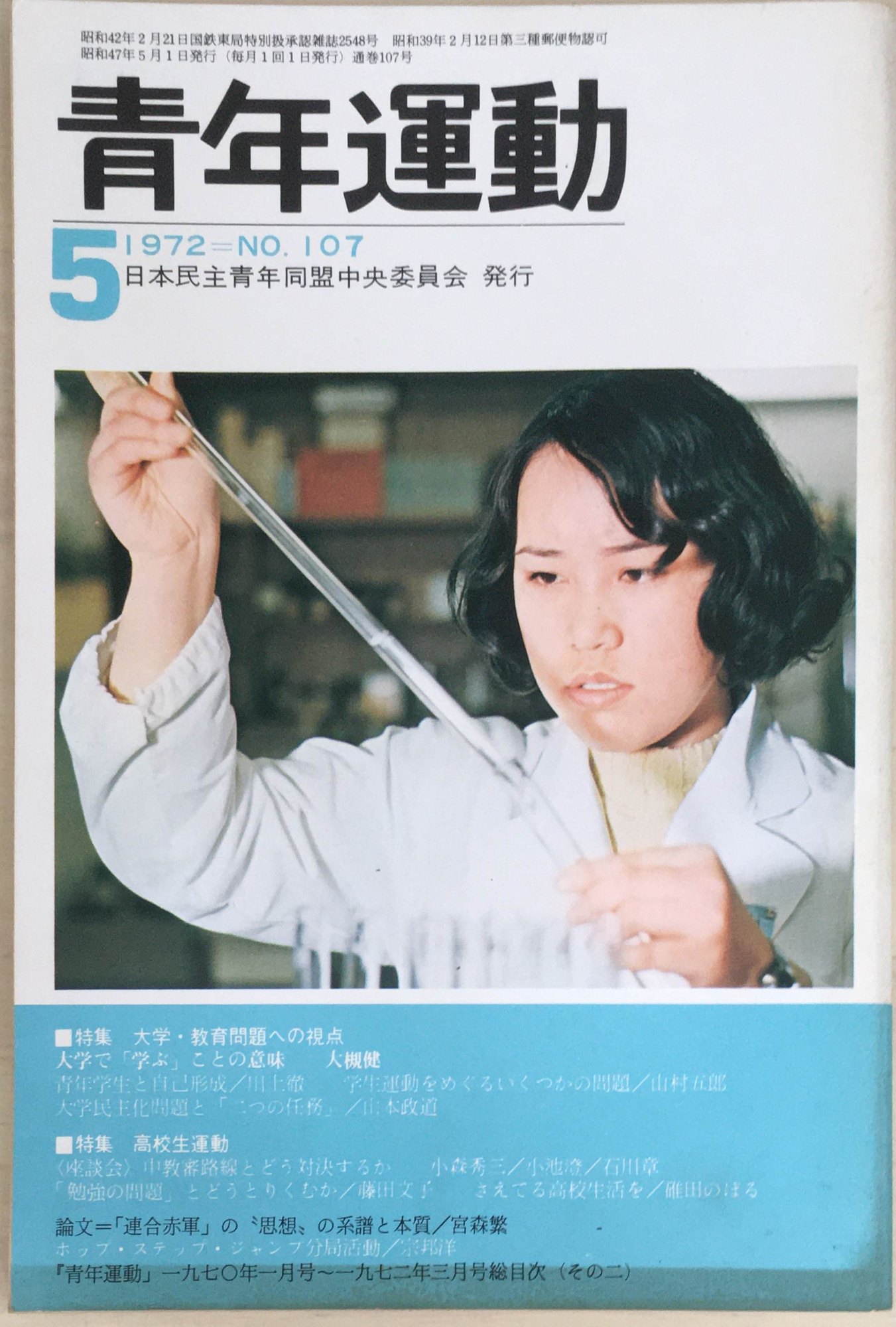 ［中古］青年運動　1972年5月号　No.107　管理番号：20240403-1