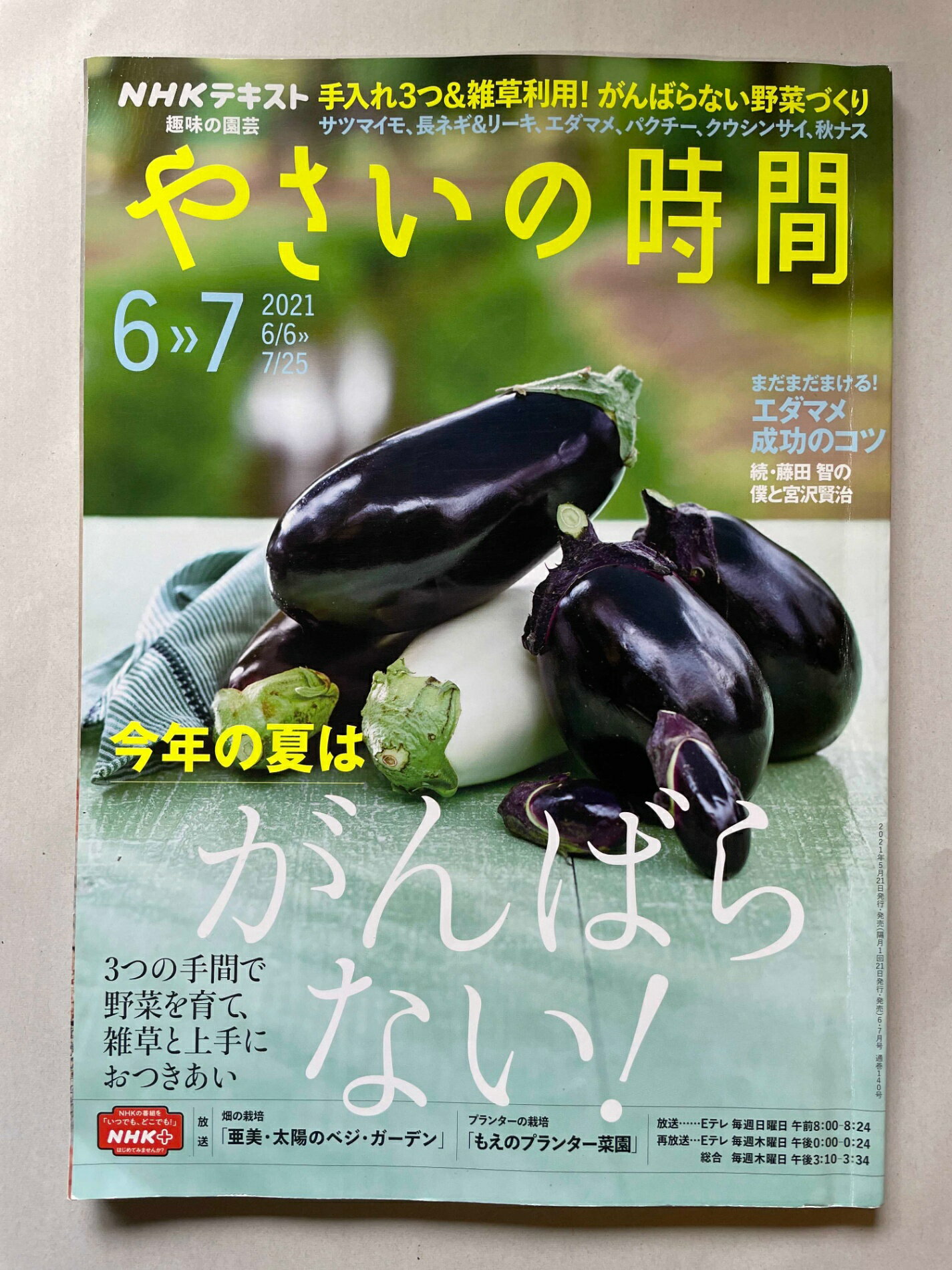 ［中古］NHK趣味の園芸　やさいの時間 2021年 06 月号　管理番号：20241115-1