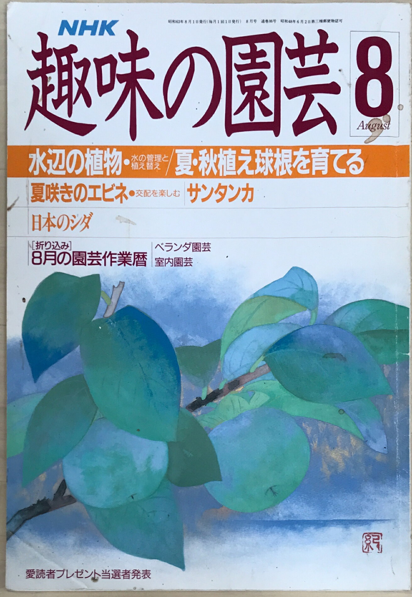 Rakuten - ［中古］NHK趣味の園芸　1988年（昭和63年）8月号