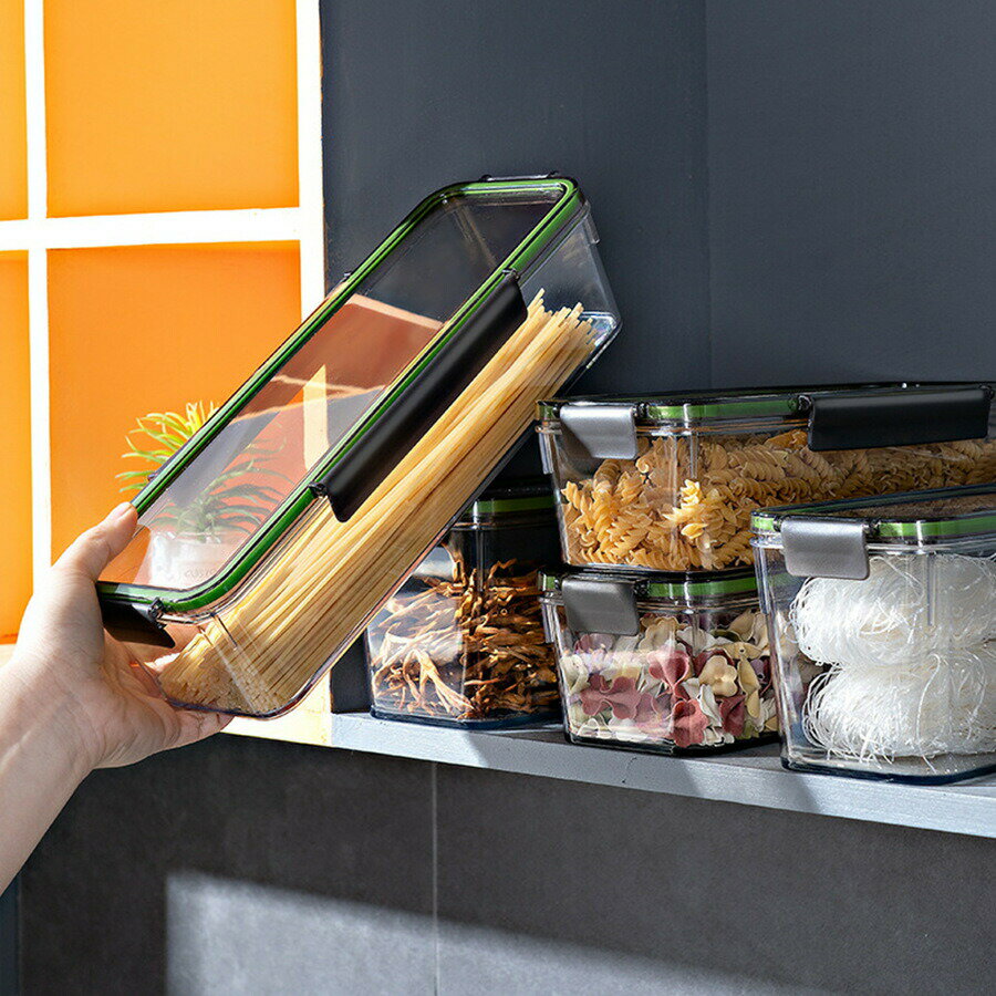 楽天みけねこストアパスタ保存容器 パスタケース 保存容器 プラスチック 密閉 防湿 キッチン収納 密封保存 蓋付き 貯蔵容器 コーヒー豆 お箸など収納1.5L 虫よけ ホコリ防止 2.25L