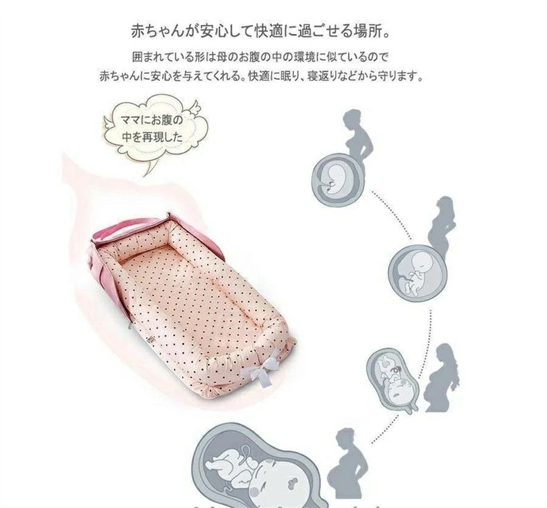 赤ちゃん クーハン ベビー 新生児 キャリー バッグ 添い寝 持ち運び 0ヶ月〜8ヶ月 ベビーベッド 抱っこ布団 ベビー寝具 クーファン