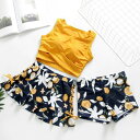 水着 レディース 体型カバー タンキニ ショートパンツ 3点セット フレア パッド付き ビキニ 花柄 水着 バレンタイン 2024 プレゼント