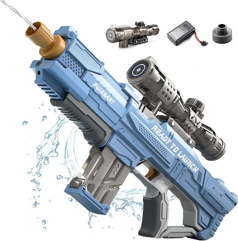 [動画あり]水鉄砲 ウォーターガン 電動水鉄砲 電気ブラスターウォーターガン 超強力飛距離 高速連発 水自動吸い込み 電動水ピストル 水鉄砲合戦 約8-10m 540ML 大容量 ウォーターガン 水てっぽう 大人/子供用 海水浴/プール/川遊び 水遊びおもちゃ 誕生日プレゼント
