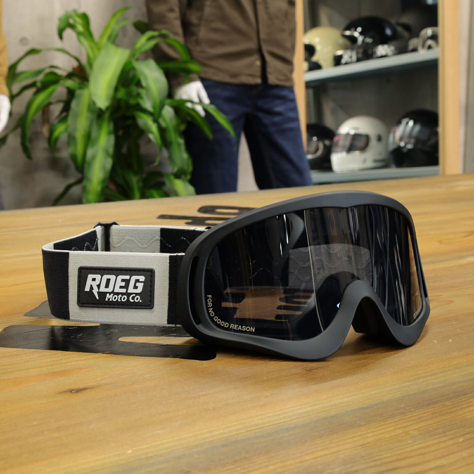 Roeg ローグ ゴーグル "Peruna Stripe goggle black/light grey" ブラック/ライトグレー スモークレン..