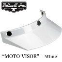 Biltwell (ビルトウェル)"MOTO VISOR" ヘルメット用 バイザー ホワイト 汎用品 3スナップ ピーク 即納 送料無料 MikeRide