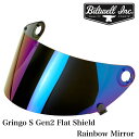 【SALE】Biltwell ビルトウェル Gringo S(ECE R22.05規格)GEN 2 交換用フラットシールド 【レインボーミラー】送料無料 即納 ...