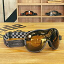 EtheN エテン ゴーグル CAFE RACER 0112 カフェレーサー 調光 ブラウンレンズ チェッカーズ ブラック&グレー フリーサイズ ヴィンテージ ...
