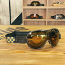 EtheN エテン ゴーグル CAFE RACER 0123 カフェレーサー 調光 ブラウンレンズ チェッカーズ ブラック&ゴールド フリーサイズ ヴィンテージ...
