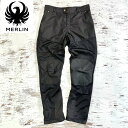 【日本初上陸】MERLIN マーリン ワックスコットンメッシュパンツ ブラック "Shenstone Air Mesh D3O Trouser" 春夏向け D3Oプロテクター装備 大きめサイズ有り オイルド 送料無料 正規総代理店 MikeRide