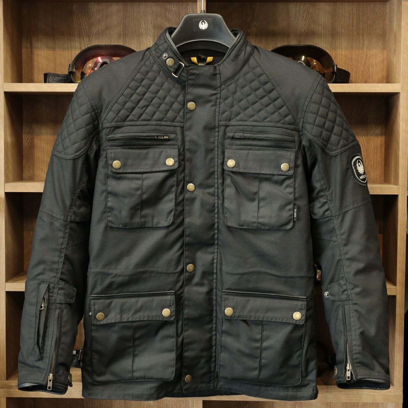 MERLIN マーリン ワックスコットンジャケット 【ブラック】 "Edale II D3O Jacket" D3Oプロテクターフ..