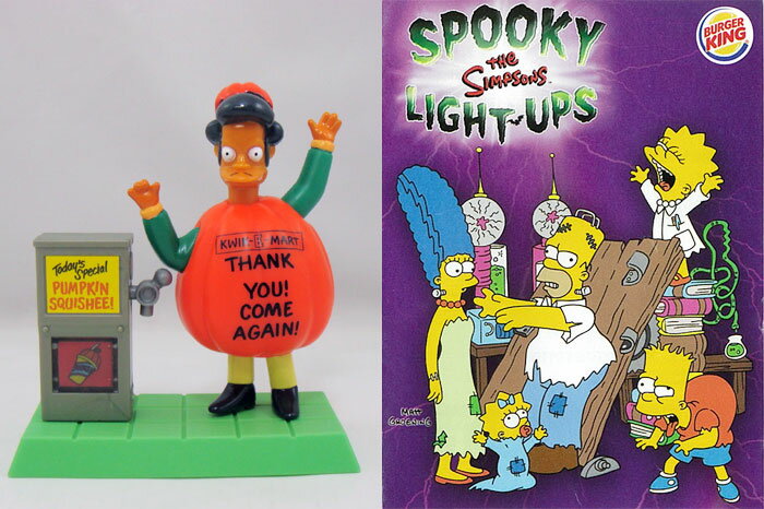 〇【 シンプソンズ Simpsons 】 『 SPOOKY LIGHT-UPS アプー No.3 』 2001 バーガーキング ノベルティ　フィギュア　置物　インテリア　アメ雑　アメリカ雑貨　輸入雑貨　ディスプレイ　ハロウィン　ホラー　ミールトイ