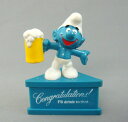 〇【 スマーフ smurf 】『 PVC ビールジョッキ congratulations 台座付 』キャラクター コレクション プレゼント インテリア 置物 デ...