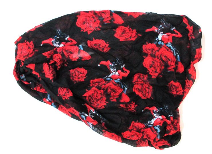 〇【 DC ディーシー 】『 ハーレイクイン×ローズ ストール 』ストール バットマン ジョーカー ヴィラン..