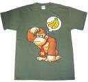 【 ドンキーコング DONKEY KONG 】 バナナ 大人 Tシャツ カーキ Sサイズ メンズ レディース ファッション アパレル 任天堂 ゲーム キャラクター マリオ Nintendo かわいい 人気 おすすめ キャ…