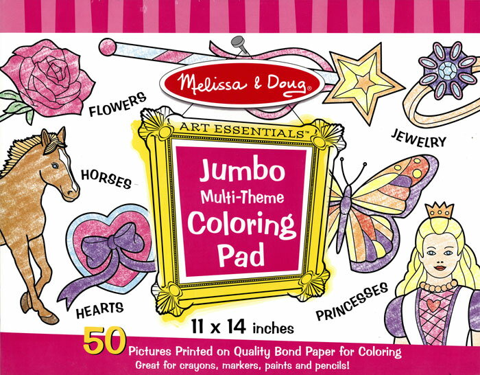 JUMBO COLORRING PAD 女の子用塗り絵セット 【ピンク】1000円ポッキリ