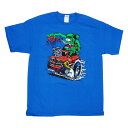 〇【 RatFink ラットフィンク 】『 Tシャツ TRUCKIN ブルー 』 楽天1位 Ed Roth エド ロス ファッション ストリート グロ かわいい アメリカ 半袖 メンズ レディース コレクション コレクター ネズミ かわいい 人気 おすすめ