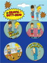 〇【 BEAVIS AND BUTT-HEAD ビーバス&バットヘッド 】 『COUCH 缶バッジ 4コSET 』 アンクルサム アメキャラ アメコミ アメリカン雑貨 アメリカ雑貨 アメ雑 MTV キャラクター(3)