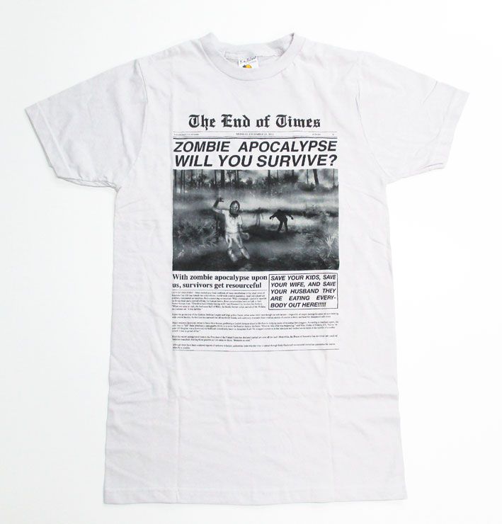 ◎【 Zombie/ゾンビ 】『 The End of Times (GY) / プリント Tシャツ』Tシャツ 半袖 シャツ 日本未発売 アメカジ カジュアルファッション ウォーキングデッド The Walking Dead ホラー アメキャラ アメコミファッション雑貨 アメリカ雑貨 アメ雑 雑貨