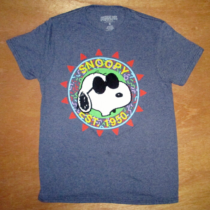 ◎【 スヌーピー/snoopy 】『 EST1950 太陽( 杢NV ) / プリント Tシャツ 』Tシャツ 半袖 シャツ 日本未発売 アメカジ カジュアルファッション ピーナッツ peanuts ファッション雑貨 アメリカ雑貨 アメ雑 雑貨