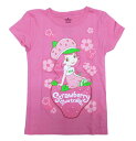 ◎【 ストロベリー ショートケーキ/Strawberry short cake 】 『 ガールズ(PK) / プリント Tシャツ 』 Tシャツ 半袖 シャツ 日本未発売 アメカジ カジュアルファッション キッズ かわいい ピンク イチゴ 花 ファッション雑貨 アメリカ雑貨 アメ雑 雑貨(4)