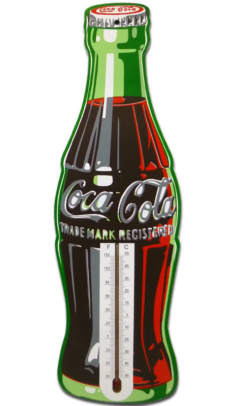 〇【 Coca Cola コカ コーラ 】コンツァーボトル型サーモメーター温度計アメリカン雑貨アメリカ雑貨アメ雑Coca-Colaコカコーラグッズコレクションヴィンテージかわいいインテリア