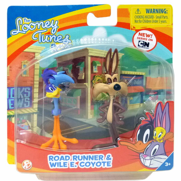 〇【 ルーニー テューンズ ショー 】 『 ロードランナー ＆ ワイリー コヨーテ 』 2Pack フィギュア Looney Tunes ルーニーテューンズ ルーニーチューンズ カートゥーンネットワーク アメキャラ アメトイ アメリカ雑貨 アメ雑 アメリカン雑貨