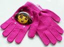 ◎【DORA the EXPLORER】ドーラといっしょに大冒険 ガールズサイズ 手袋【フェイス】ピンク　冬服　冬物