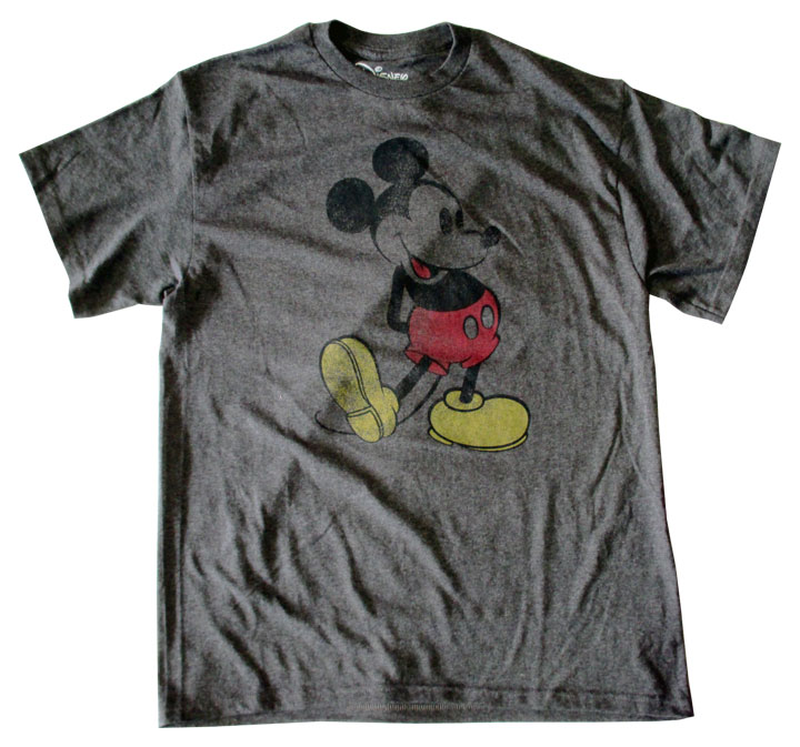 楽天アメリカ雑貨　マイクのおもちゃ箱◎【 ディズニー disney 】 『 ミッキー ノーマル スタンド Tシャツ （ダークGY） 』大人 メンズ レディース Tシャツ ミッキーマウス アメキャラ キャラクター テーマパーク キャラクター 人気 おすすめ 可愛い