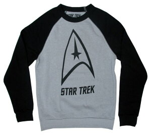 〇【 スタートレック STAR TREK 】『 薄手 ロゴ 大人 トレーナー (GY) 』長袖 冬服 ファッション コーデ ロンT ロングTシャツ おすすめ 人気 おしゃれ カジュアル シンプル アメキャラ アメリカン雑貨 映画