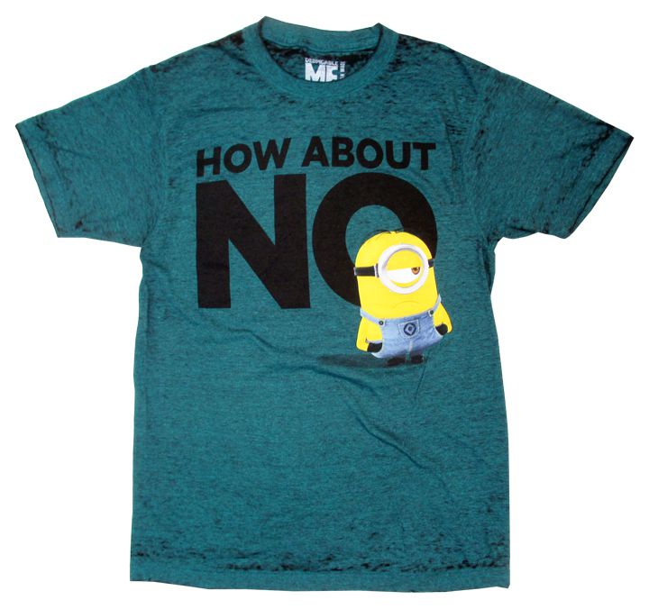 〇【 怪盗グルーのミニオン危機一発 】 『 HOW ABOUT NO ( 斑ダークGR ) 』大人 Tシャツ アメキャラ アメコミ アメリカン雑貨 ミニオン大脱走 アメリカ直輸入 ユニバーサル イルミネーション efg