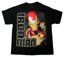◎【 アイアンマン/IRONMAN 】『 アイアンマン3 マーク42 バストアップ ( BK ) / LGサイズ プリント Tシャツ 』 Tシャツ 半袖 シャツ 日本未発売 アメカジ marvel アメコミ 映画 アベンジャーズ ファッション雑貨 アメリカ雑貨 アメ雑 雑貨