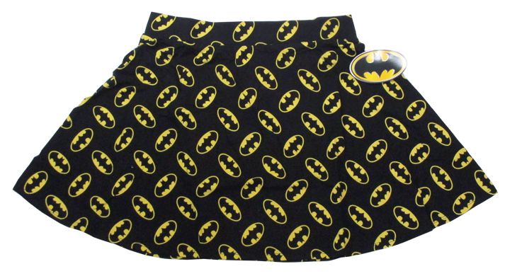 ◎【 バットマン BATMAN 】『 フレアスカート ロゴ総柄 (BK) 』DCコミック DC アメキャラ アメコミ キャ..