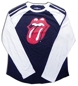 【ローリング ストーンズ/Rolling Stones】大人・ロングTシャツ『ロゴマーク/ Lサイズ(BK×WH)※ワケあり※』海外バンド ロックバンド アメリカン雑貨