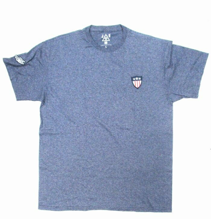 ◎【 JME COLLECTIVE/ジェイエムイーコレクティブ 】『 胸・肩 ワッペン (杢NV) / Tシャツ 』Tシャツ 半袖 シャツ 日本未発売 アメカジ ワッペン 星条旗 アメリカンイーグル 羽 おしゃれ かわいい おすすめ ファッション雑貨 アメリカ雑貨 アメ雑 雑貨