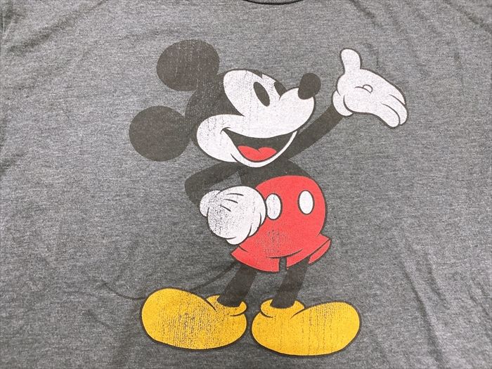 ◎【 Disney/ディズニー 】『 ミッキー かすれ ヴィンテージ風 (薄BK) / プリント Tシャツ 』Tシャツ 半袖 シャツ 日本未発売 アメカジ カジュアルファッションディズニーランド ディズニーシー MickeyMouseファッション雑貨 アメリカ雑貨 アメ雑 雑貨