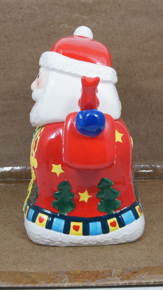 △【クリスマス クッキージャー】サンタクロースプレゼント 陶器製 置物 インテリア 家具 トナカイ 小物入れ 入れ物 かわいい 海外輸入 アメリカ雑貨 アメ雑 [3]