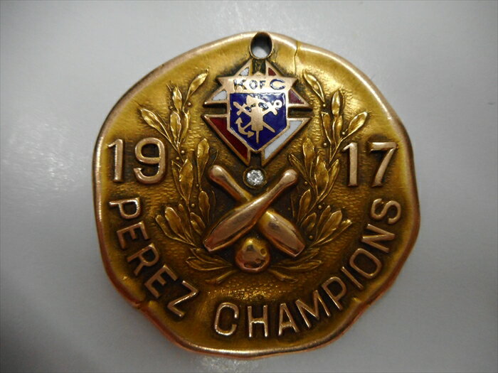 〇【1917・PEREZ CHAMPIONS】記念メダルスポーツ　野球　アメリカ雑貨　アメ雑　アンティーク